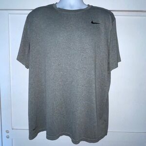 Nike Dri-FIT men's plus T-Shirt Gray Athletic Training Gym Tee‎ Shirt 2XL